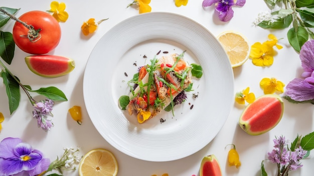 Główna potrawa na talerzu